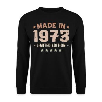 Made In 1973 Anniversary Gift 1973 Vintage 1973 - Unisex Sweatshirt - black - Front - Alina (178cm) & Michal (187cm)