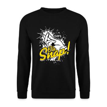 Poetry Slam Dichter Poetryslam Oh Snap! - Unisex Pullover - Schwarz - Vorne - Alina (178cm) & Michal (187cm)