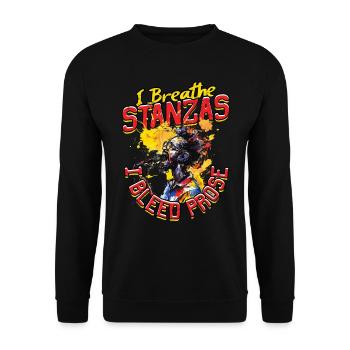 Poetry Slam Dichter Poetryslam - Unisex Pullover - Schwarz - Vorne - Alina (178cm) & Michal (187cm)