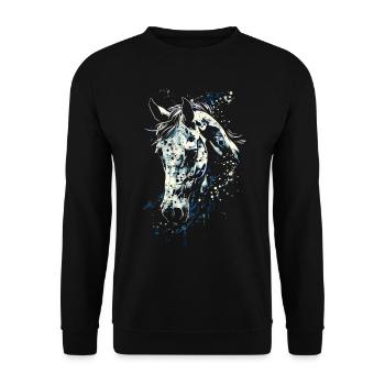 Rider Horse Girl - Western Riding Dressage Rider - Unisex Sweatshirt - black - Front - Alina (178cm) & Michal (187cm)