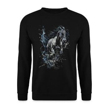Cavalier Horse Girl - Cavalier de dressage western - Sweat-shirt Unisexe - noir - Devant - Alina (178cm) & Michal (187cm)
