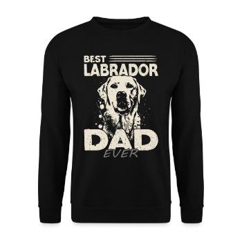 Meilleur papa labrador de tous les temps | Labrador Retriever - Sweat-shirt Unisexe - noir - Devant - Alina (178cm) & Michal (187cm)