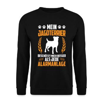 Chien de chasse Hunting Terrier Protect Me Chien de chasse allemand - Sweat-shirt Unisexe - noir - Devant - Alina (178cm) & Michal (187cm)