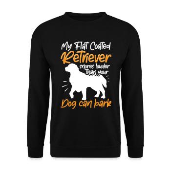 Flat Coated Retriever snores louder - Unisex Sweatshirt - black - Front - Alina (178cm) & Michal (187cm)