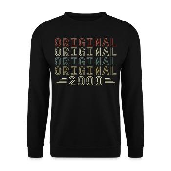 Original 2000 Vintage Rétro Cadeau D'anniversaire - Sweat-shirt Unisexe - noir - Devant - Alina (178cm) & Michal (187cm)