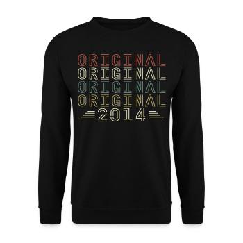 Original 2014 Vintage Rétro Cadeau D'anniversaire - Sweat-shirt Unisexe - noir - Devant - Alina (178cm) & Michal (187cm)