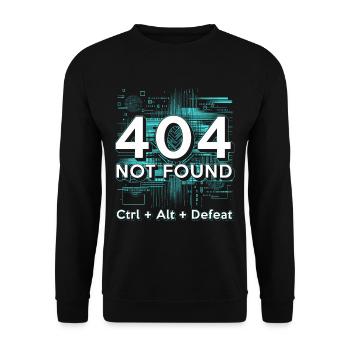 Ingénieur en robotique 404 introuvable CTRL+Alt+Défaite - Sweat-shirt Unisexe - noir - Devant - Alina (178cm) & Michal (187cm)