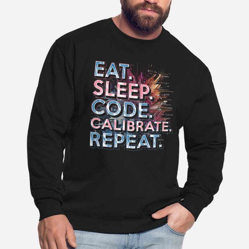 Ingénieur en robotique Manger Dormir Code Calibrer Répéter Sweat-shirt Unisexe