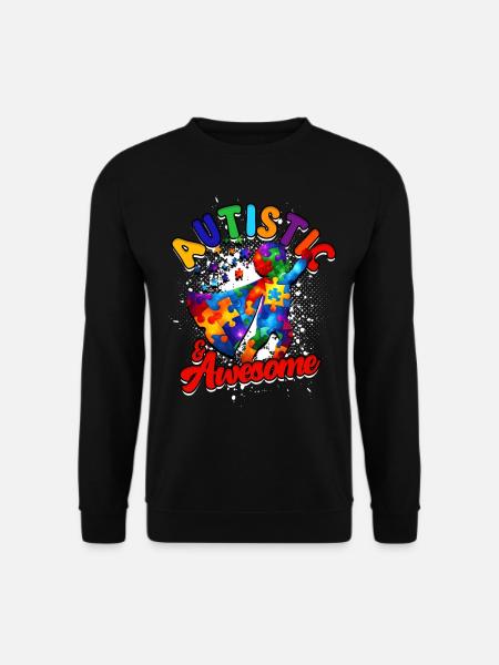 Autistisk autistisk autistisk autistisk og fantastisk - Genser unisex - svart