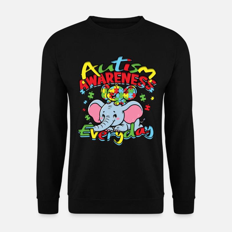 Autist Autistisch Autism Awareness Everyday - Unisex Pullover - Schwarz