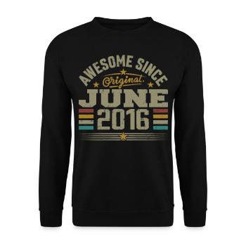 June 2016 Birthday Gift June 2016 June - Unisex Sweatshirt - black - Front - Alina (178cm) & Michal (187cm)