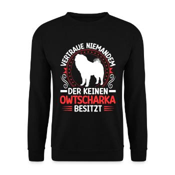 Ovcharka possède un Ovcharka caucasien - Sweat-shirt Unisexe - noir - Devant - Alina (178cm) & Michal (187cm)