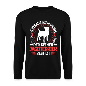 Terrier de chasse Posséder un chien de chasse allemand - Sweat-shirt Unisexe - noir - Devant - Alina (178cm) & Michal (187cm)