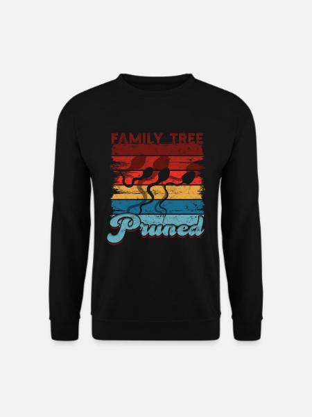 Vasektomie Family Tree Puned - Unisex Pullover - Schwarz