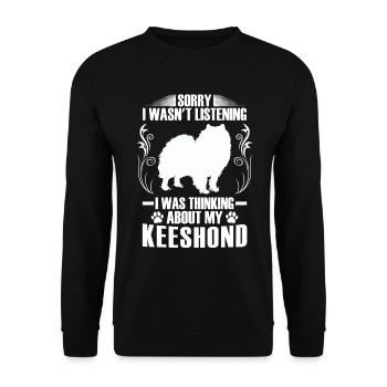 I was thinking of Wolfspitz Keeshond - Unisex Sweatshirt - black - Front - Alina (178cm) & Michal (187cm)