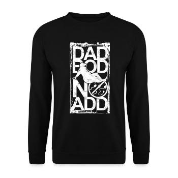 Vasectomie Dad Bod No Add - Sweat-shirt Unisexe - noir - Devant - Alina (178cm) & Michal (187cm)