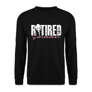 Vasectomy Retrired Swimmer - Unisex Sweatshirt - black - Front - Alina (178cm) & Michal (187cm)
