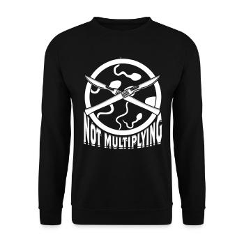 Vasectomy Not Multiplying - Unisex Sweatshirt - black - Front - Alina (178cm) & Michal (187cm)