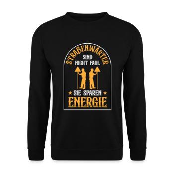 Les agents d’entretien des routes ne sont pas des paresseux : les travailleurs de l’entretien des autoroutes - Sweat-shirt Unisexe - noir - Devant - Alina (178cm) & Michal (187cm)