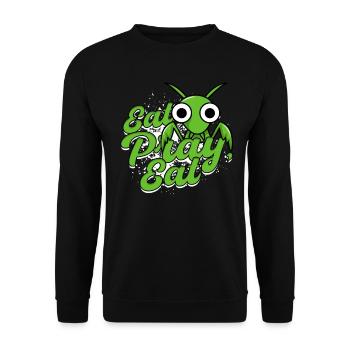 Mante religieuse Manger Prier Manger - Sweat-shirt Unisexe - noir - Devant - Alina (178cm) & Michal (187cm)