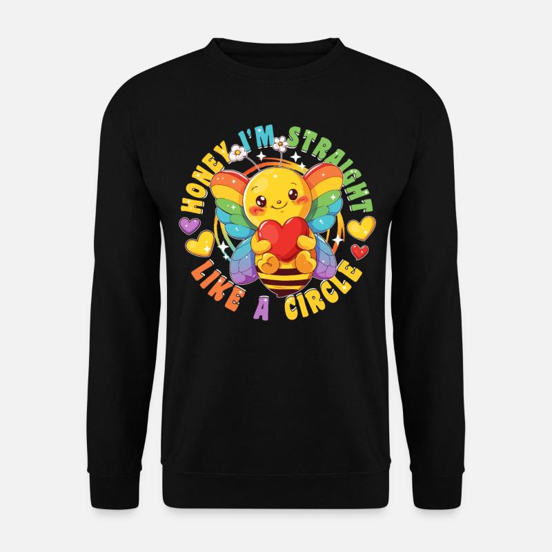 Süße Biene Regenbogen LGBTQ Community Retro 80s - Unisex Pullover - Schwarz