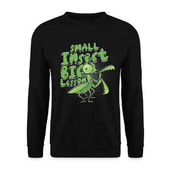 Mante religieuse Petit insecte Grande leçon - Sweat-shirt Unisexe - noir - Devant - Alina (178cm) & Michal (187cm)