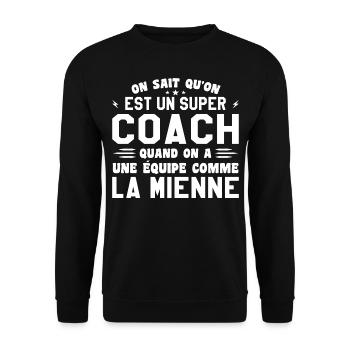 We know that we are a great coach - Unisex Sweatshirt - black - Front - Alina (178cm) & Michal (187cm)