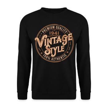 Vintage 1941 Birthday Gift 1941 Retro 1941 - Unisex Sweatshirt - black - Front - Alina (178cm) & Michal (187cm)