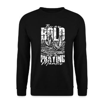 Gottesanbeterin Soyez aussi audacieux qu’une mante religieuse - Sweat-shirt Unisexe - noir - Devant - Alina (178cm) & Michal (187cm)