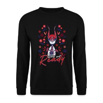 La mante religieuse est toujours prête - Sweat-shirt Unisexe - noir - Devant - Alina (178cm) & Michal (187cm)