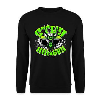 La mante religieuse reste affamée - Sweat-shirt Unisexe - noir - Devant - Alina (178cm) & Michal (187cm)