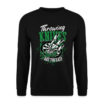Lanceur de couteaux Lancer de couteau - Sweat-shirt Unisexe - noir - Devant - Alina (178cm) & Michal (187cm)