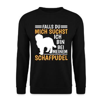I'm with my Sheep Poodle Old German Herding Dog - Unisex Sweatshirt - black - Front - Alina (178cm) & Michal (187cm)