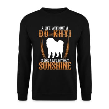 Life without Do Khyi Tibetan Mastiff Tibetan Mastiff - Unisex Sweatshirt - black - Front - Alina (178cm) & Michal (187cm)