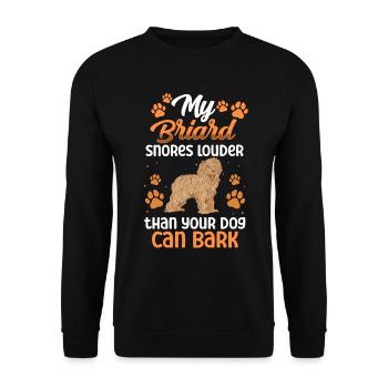 Briard snores louder Berger de Brie - Unisex Sweatshirt - black - Front - Alina (178cm) & Michal (187cm)