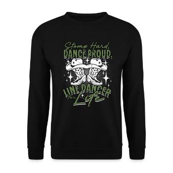 Danse en ligne Danseuse en ligne pour la vie - Sweat-shirt Unisexe - noir - Devant - Alina (178cm) & Michal (187cm)
