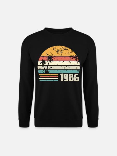 1986 Geburtstagsgeschenk - Made in 1986 Retro 1986 - Unisex Pullover - Schwarz