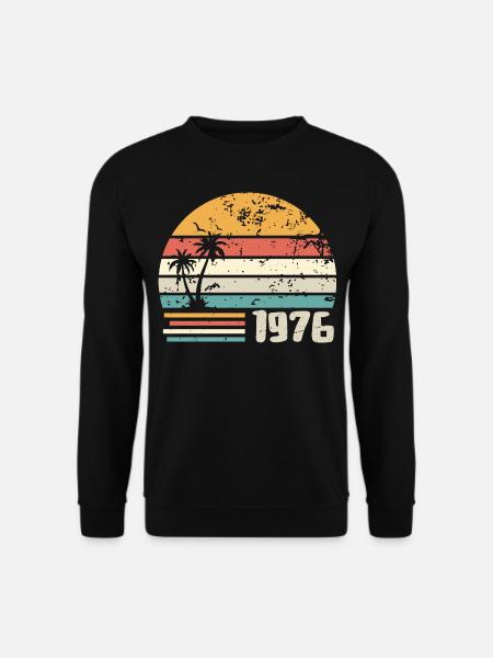 1976 Geburtstagsgeschenk - Made in 1976 Retro 1976 - Unisex Pullover - Schwarz