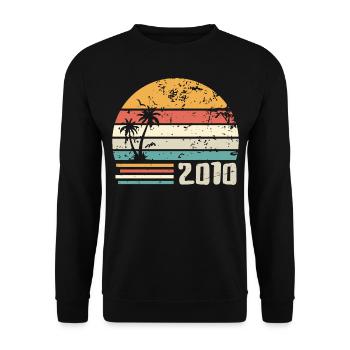 2010 Anniversary Gift - Made in 2010 Retro 2010 - Unisex Sweatshirt - black - Front - Alina (178cm) & Michal (187cm)