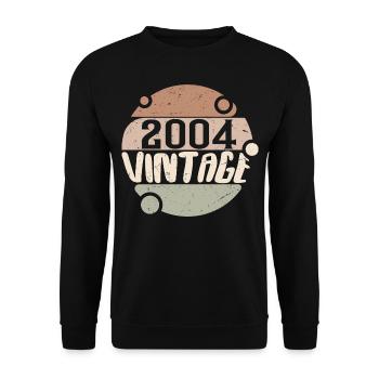 Jahrgang 2004 Retro Geschenke 2004 Jahrgang 2004 - Unisex Pullover - Schwarz - Vorne - Alina (178cm) & Michal (187cm)