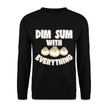 Delicious Asian Food Bao Bun Funny Dim Sum - Unisex Sweatshirt - black - Front - Alina (178cm) & Michal (187cm)