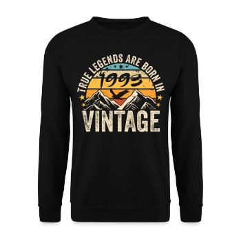 Vintage 1993 Vintage 1993 Birthday Gift - Unisex Sweatshirt - black - Front - Alina (178cm) & Michal (187cm)