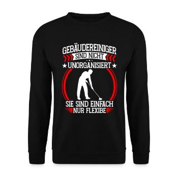 Building cleaners not disorganized window cleaners - Unisex Sweatshirt - black - Front - Alina (178cm) & Michal (187cm)