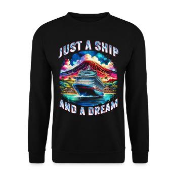 Les croisiéristes de croisière juste un navire et un rêve - Sweat-shirt Unisexe - noir - Devant - Alina (178cm) & Michal (187cm)