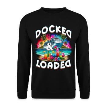 Croiseurs de croisière amarrés et chargés - Sweat-shirt Unisexe - noir - Devant - Alina (178cm) & Michal (187cm)