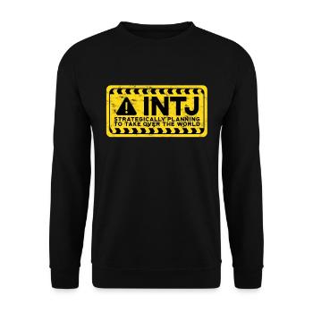 INTJ Persönlichkeit Architekt - Unisex Pullover - Schwarz - Vorne - Alina (178cm) & Michal (187cm)