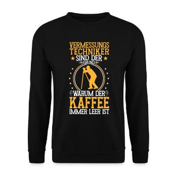 L’arpenteur est la raison pour laquelle l’arpenteur - Sweat-shirt Unisexe - noir - Devant - Alina (178cm) & Michal (187cm)