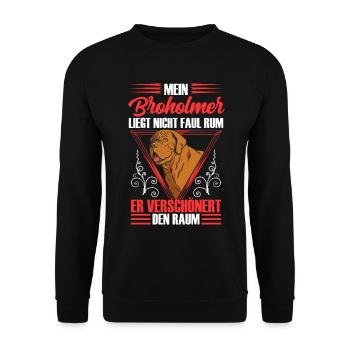 Broholmer n’est pas paresseux Broholmer - Sweat-shirt Unisexe - noir - Devant - Alina (178cm) & Michal (187cm)