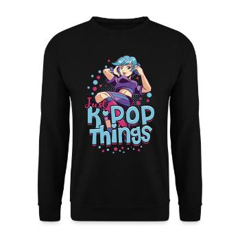 KPop Musique coréenne Juste des choses K-pop - Sweat-shirt Unisexe - noir - Devant - Alina (178cm) & Michal (187cm)