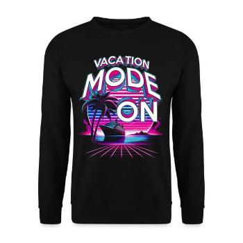 Mode vacances des croisiéristes de croisière activé - Sweat-shirt Unisexe - noir - Devant - Alina (178cm) & Michal (187cm)